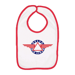 White & Red Contrast Baby Bib Thumbnail