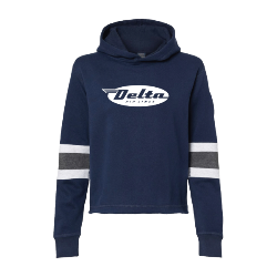 Navy Vintage Stripe Hoodie - Women's Cut Thumbnail